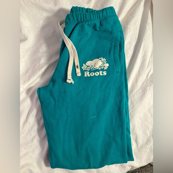 Roots Atheltica women’s green turquoise sweatpants Size S - Picture 1 of 8
